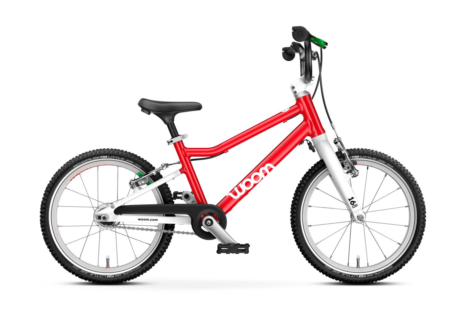 Vue latérale du vélo woom GO 3 AUTOMAGIC pour les enfants dès quatre ans